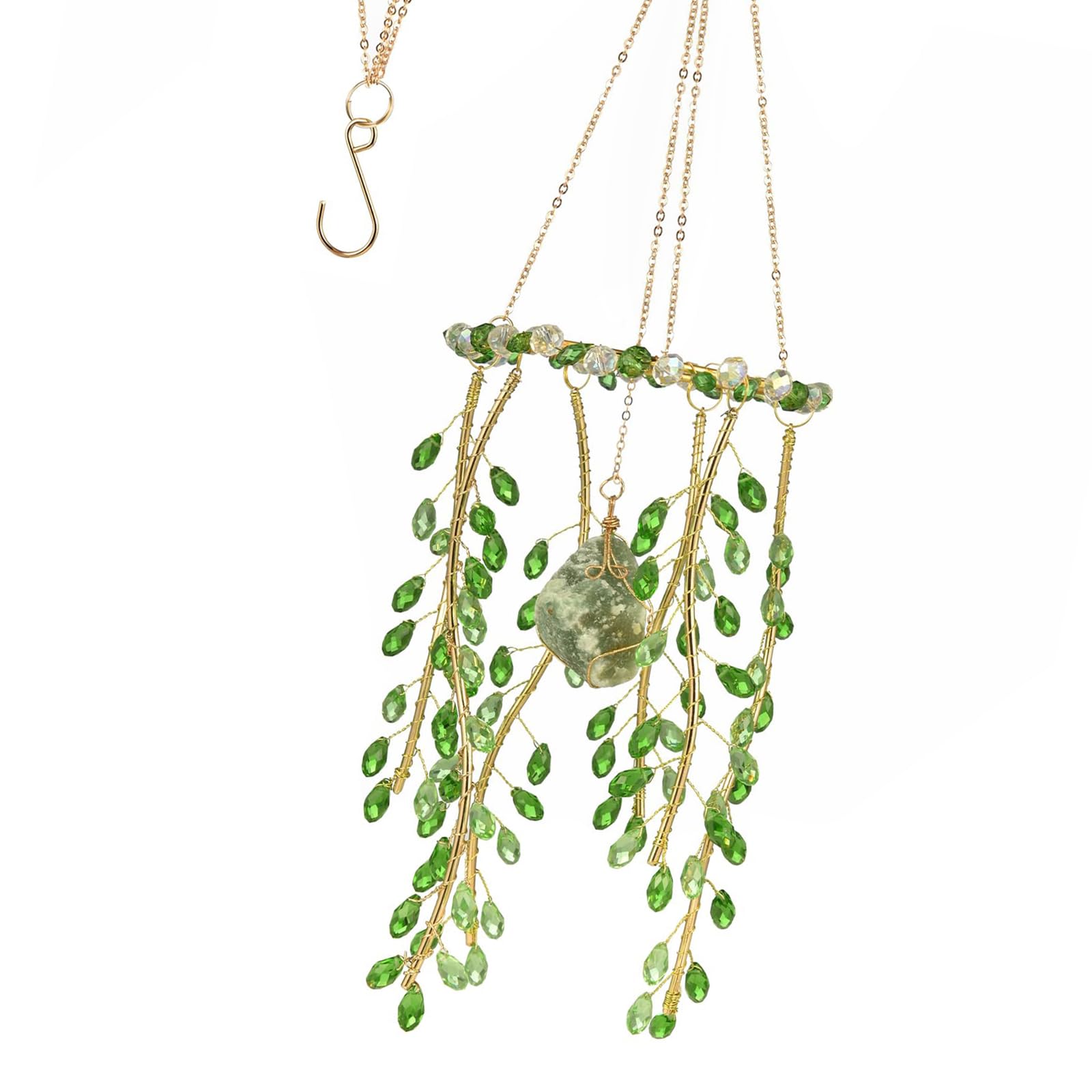 Branch Crystal Suncatchers Window Hanging Crystal Drops Prismas Rainbow Makers Wind Chimes for Home Garden Decoration Wind Chimes for Outside