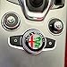 JUNMEI 3D Zinc Alloy Car Central Control Console Knob Logo Sticker Decoration Fit for Alfa Romeo Giulia Stelvio (Color)