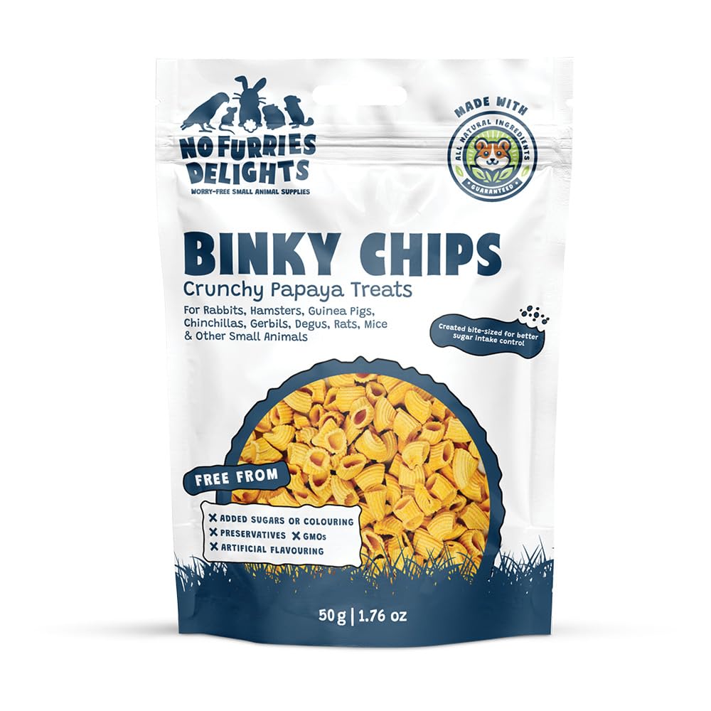 No Furries Delights Treats, 100% All Natural Mini Bites for Rabbit Hamster Guinea Pig Chinchilla Pet Rat Mice Gerbil Bird Healthy Enrichment Bonding