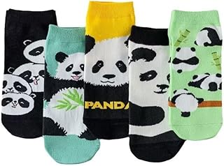 زوجان من الجوارب القصيرة اللطيفة بتصميم باندا للنساء، ناعمة