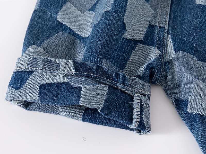 Meufam Unisex Kids Toddler Little Boys Elastic Waist Denim Shorts Summer Pull-On Bottoms Jean Short Pants with Pocket4