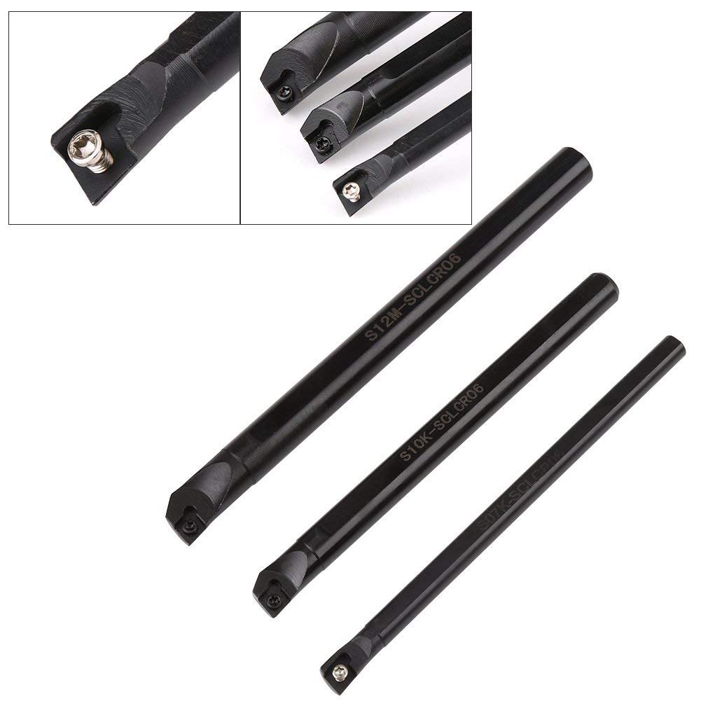Juego de Herramientas CNC de Torno Soporte de Torno SCLCR Barra de Torsión Interna + 10 Piezas CCMT0602 Insertar + llave de 3 Piezas