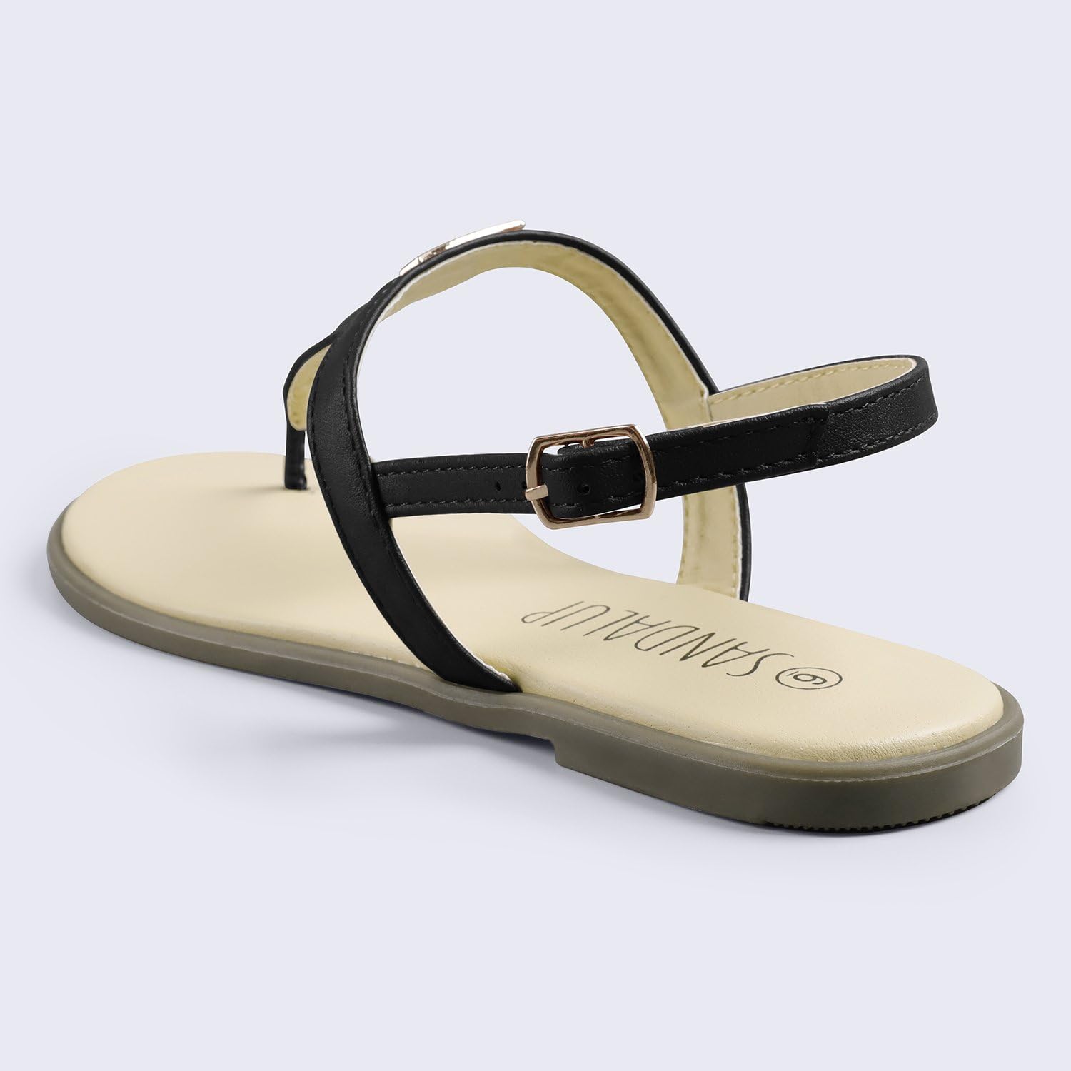 صندل های تخت صاف SANDALUP با زنان مثلث فلزی