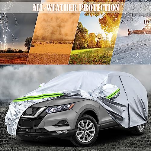 Image of Waterproof Car Covers Replace for 2008-2025 Nissan Rouge, 6 Layers All Weather Custom-fit Car Cover with Zipper Door & Windproof Bands for Snow Rain Dust Hail Protection (Rouge)
