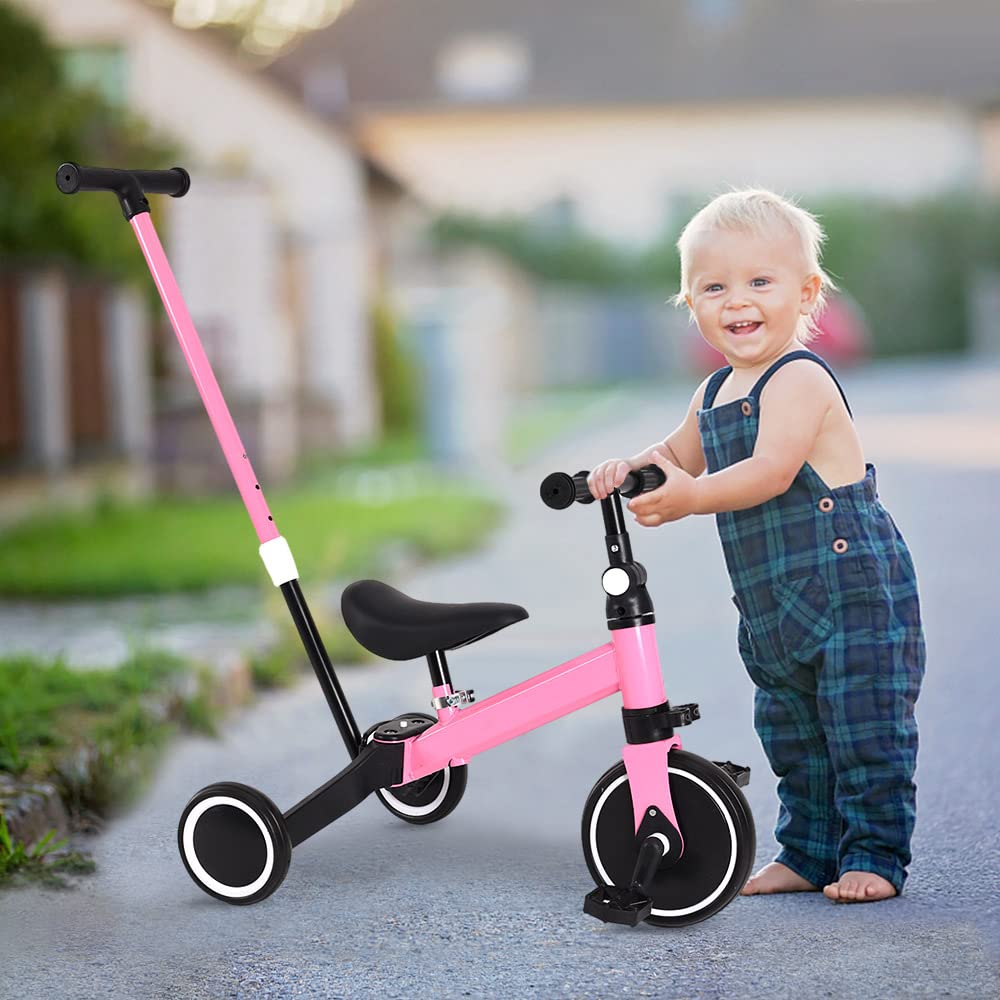 HUOLE Draisienne Enfants sans Pédales 2-5 Ans, Vélo d'Équilibre Hauteur Réglable, Supporte Jusqu'à 50 kg-Durable - Vélo Bébé pour Garçons et Filles