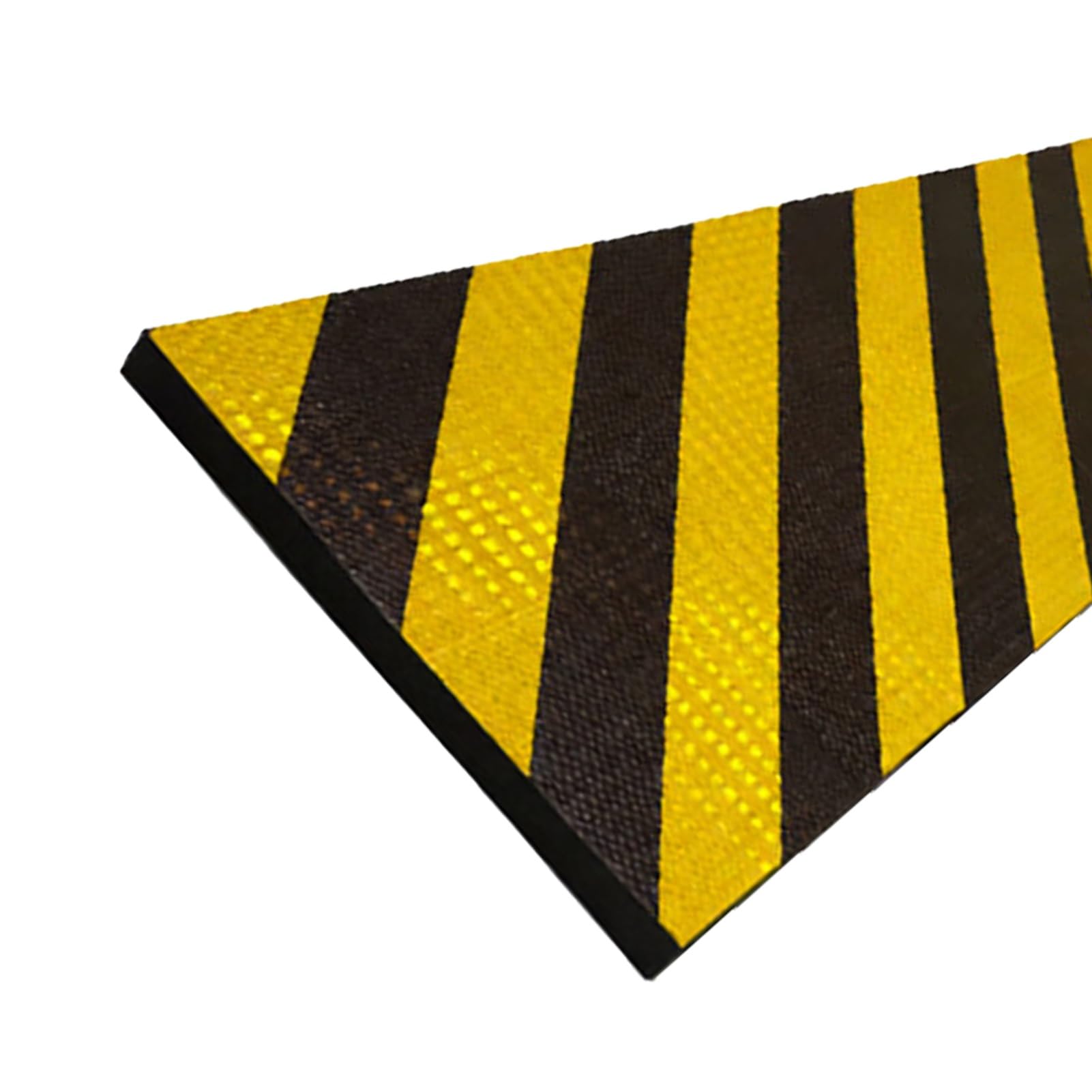 Tiras protectoras de bordes de espuma autoadhesivas, de 39 pulgadas, reflectante industrial, amarillo y negro, acolchado de seguridad para garaje, almacén y fábrica (forma plana, 10 unidades)