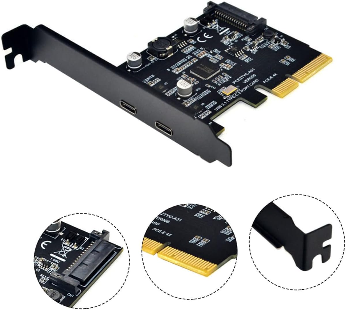 Usb3.1 Computer Extender Card with Dual Type C Ports