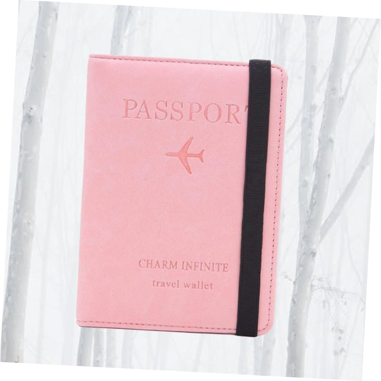 2piezas Cartera RFID para Pasaporte PU Piel Organizador Multi-Funcional Compacto para Viajes y Oficina Color Rosa para Mujeres y Niñas