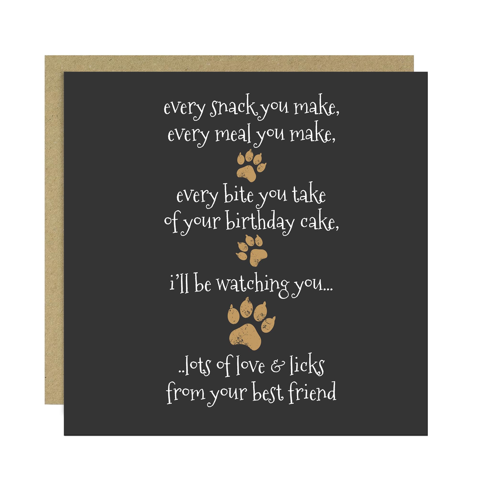 RED OCEAN Funny Happy Birthday Card From The Dog, Birthday Card For Mum Dad Husband Wife, Birthday Card For Dog Owner, Funny Birthday Card For Him Her, Funny Card From The Dog