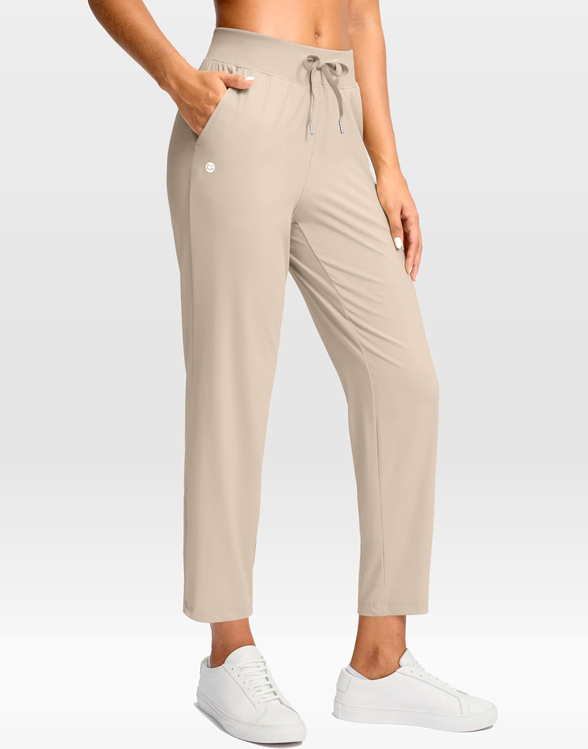 G Gradual Petite Pants for Women 24"/26" Ankle Pants 2 Pockets Stretchy 7/8 Sweatpants for Golf Travel Athletic Casual - Image 2