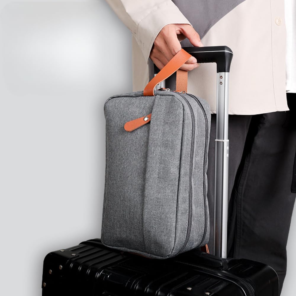 Borsa da Toilette da Uomo, Trousse per Il Trucco, Organizer da Viaggio in Tela Oxford, Astuccio da Toilette Impermeabile da Donna, Borsetta per Cosmetici