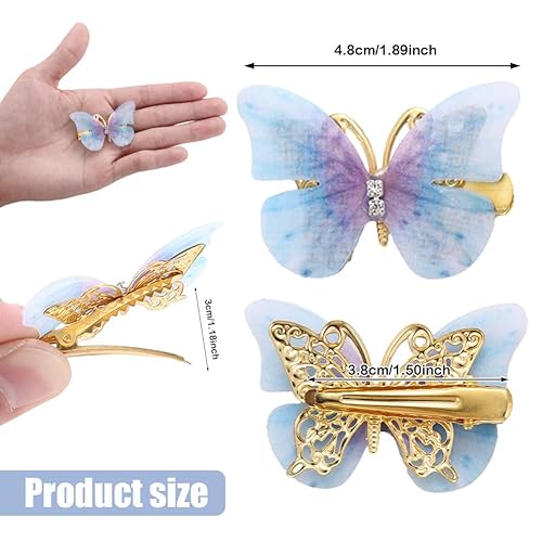 Miniatura 5 de 10 pinzas pequeñas para el cabello para adolescentes y mujeres, mini pinzas para el cabello con cristal, lindo pasador de metal para el cabello,