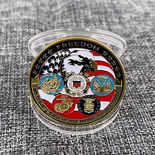 United States Army Navy Marine Corps Freedom Eagle Thank You Challenge
