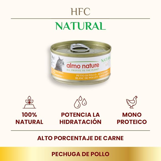 Foto 2 de 5 de Almo Nature HFC Natural - Comida Húmeda para Gatos - Pechuga de Pollo - 70 g x 6 Latas