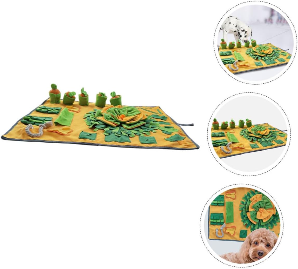 Totority Household Snuffle Mat for Dogs Non- Decorative Feeding Mat Snuffle Blanket Design and Machine Washable Promotes Natural Foraging Skills and Healthy Eating