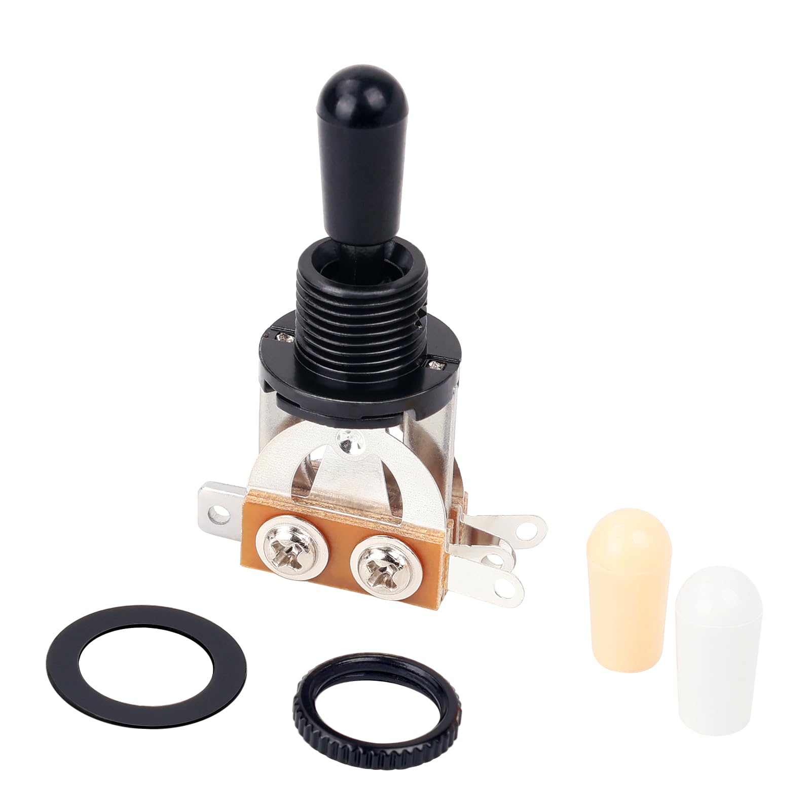 Banworks Metric 3-way Toggle Switch Pickup Selector Switch for Epiphone EPI LP Les Paul Style Guitar JT/DWQ-01 Black with Black Tip