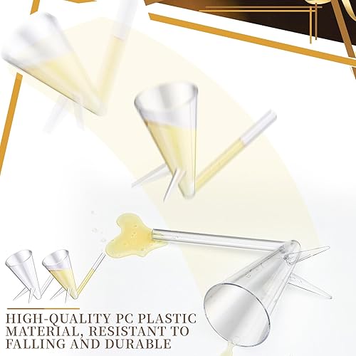 Miniatura 6 de Gerrii 6 copas de champán con soporte, reutilizables, irrompibles, acrílico, para despedida de soltera, regalos de despedida de soltera