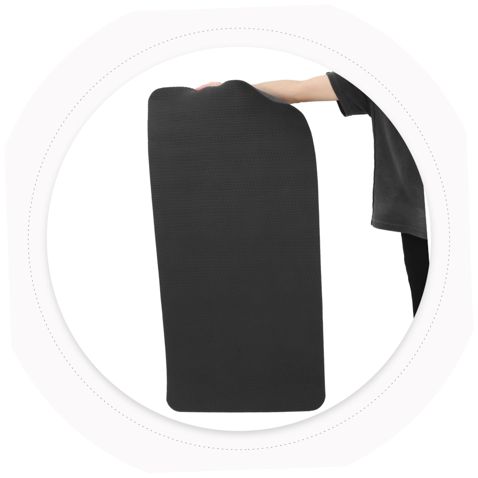 Tappetino Insonorizzante Nbr per Attrezzatura Fitness Protezione Pavimento Resistente e Antiurto per Tapis e Cyclette Nero