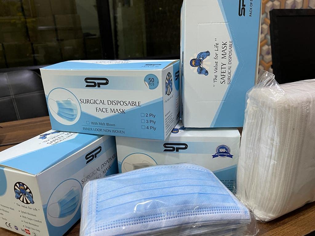 Safety Products Surgical Non Sterile Face Mask White - 100 Pieces