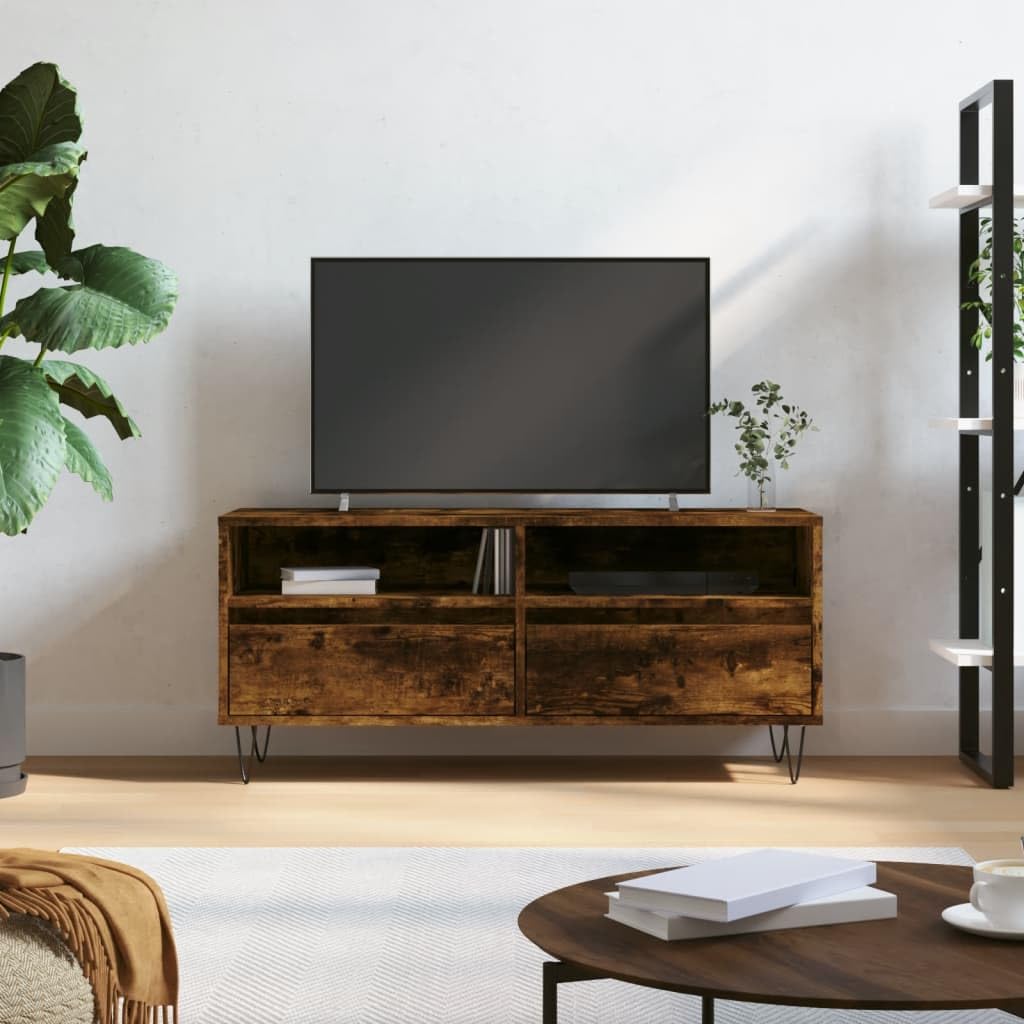 Hothingwell Szafka pod telewizor Dąb wędzony 100x34,5x44,5 cm Drewno