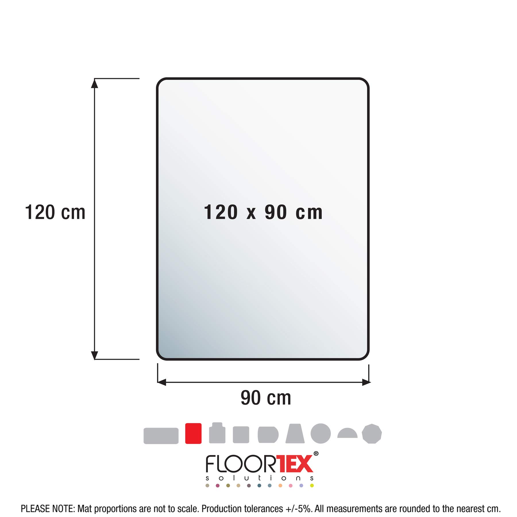 Floortex FC129225EV - Tovaglietta in Vinile Privo di ftalati da Usare Come Protezione per superfici rigide e tappeti, Rettangolare. 120 x 90 cm, Colore: Trasparente