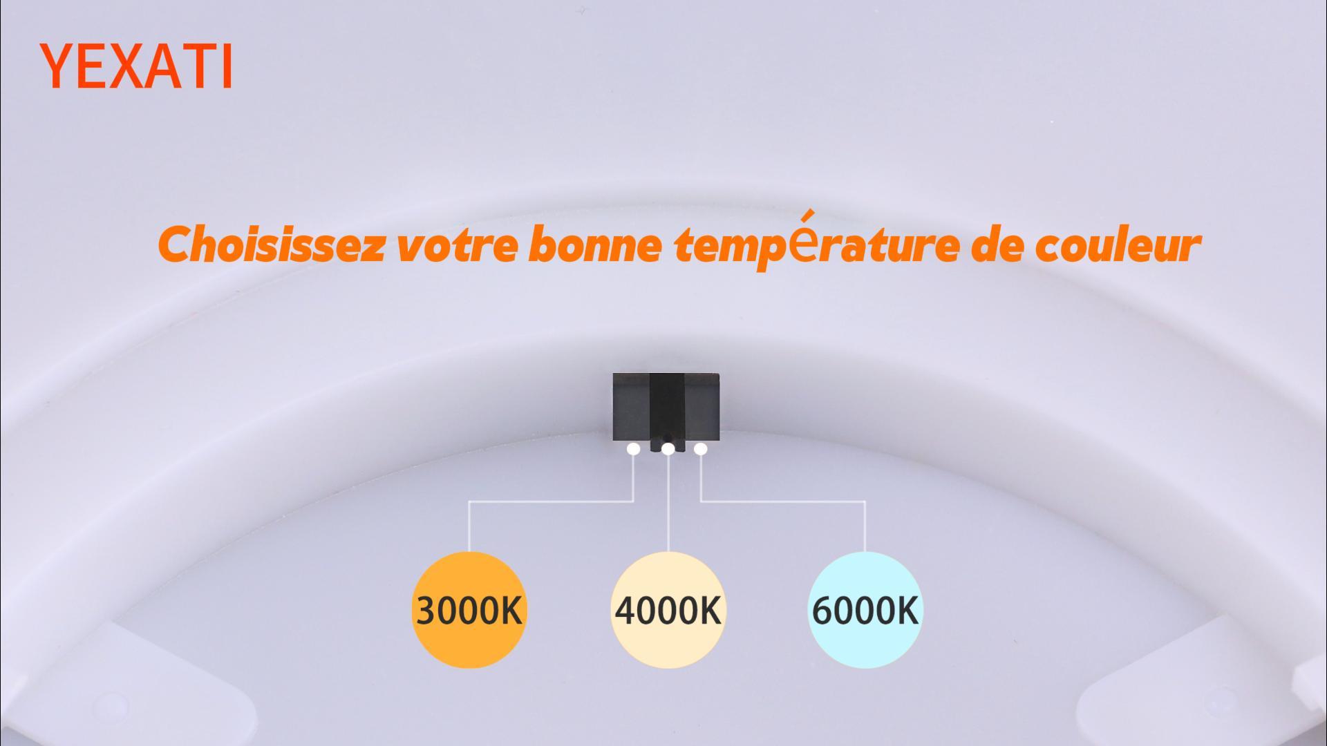 2 Plafonniers LED Ronds 15W - 6500K Blanc Froid - IP44 - Pour Salle De Bain, Cuisine, Couloir