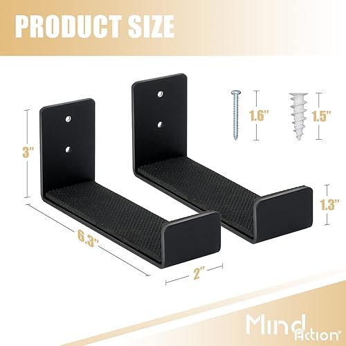 Miniatura 3 de Mind and Action - Soporte de pared para patineta, almacenamiento de patineta para el hogar y el garaje, soportes de estante de aluminio sólido