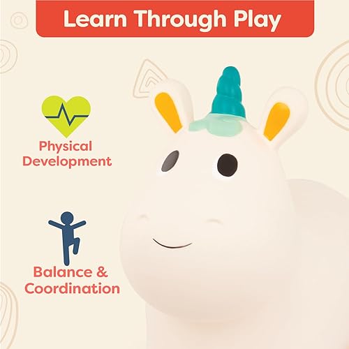 Miniatura 4 de B. - Gorila de unicornio para montar - Juguete animoso - Tolva inflable y bomba de aire - Rebote y juego activo - 18 meses + - Boing hinchable -