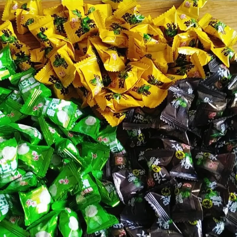 Sweet and sour guava candy, instant orange and plum hard candy, Chinese classic fruit candies, healthy preserved fruits, mixed flavor sugar snack gift pack, gummies, sweets (3 Flavor Mix,500g)