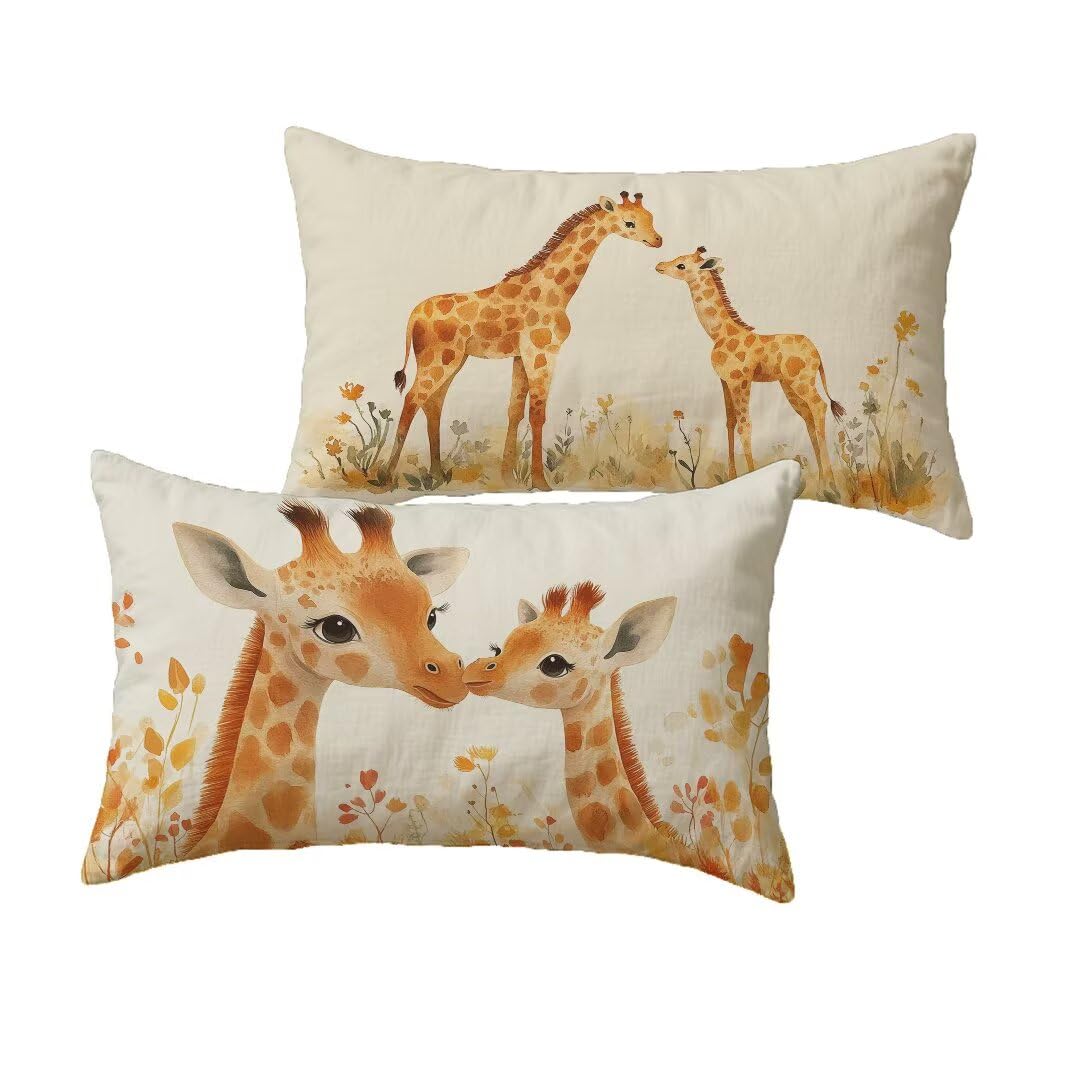Housse de coussin 40x60 imperméable en lin lot de 2 pour jardin et balcon