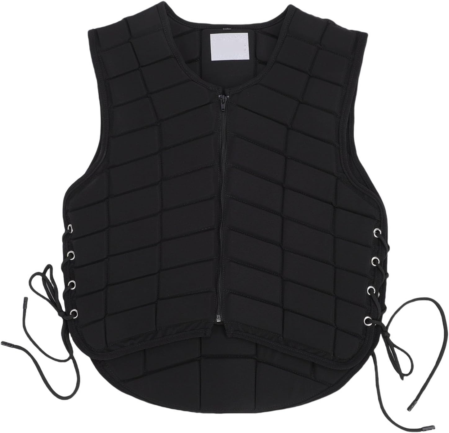 Equestrian Vest, Polyester Materials Adjustable Side Ties Scalloped Hem with Enhanced Padding for Adult Horse Riding