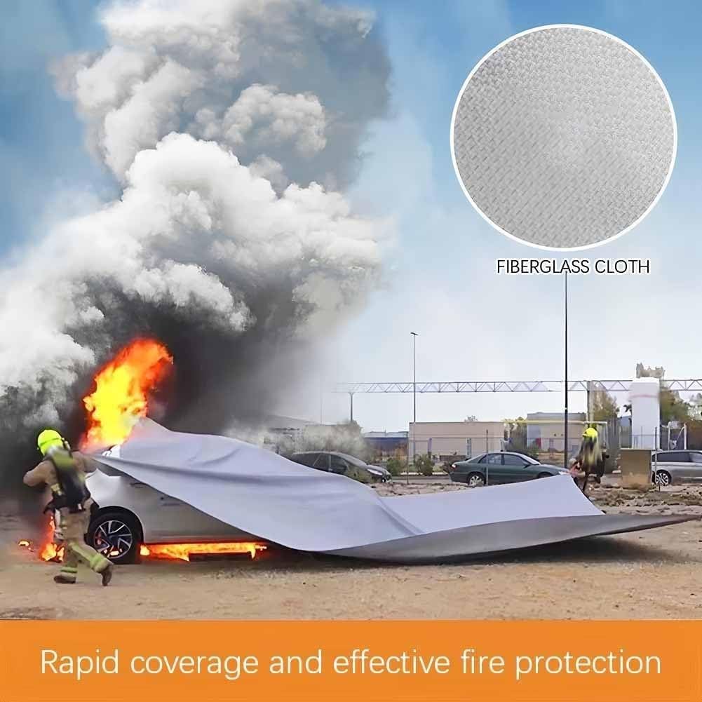 Manta ignífuga de Emergencia: Manta de Seguridad Grande e ignífuga, Adecuada para cocinas, hogares, Camping, barbacoas y automóviles; la Manta de Seguridad ignífuga definitiva para una respu