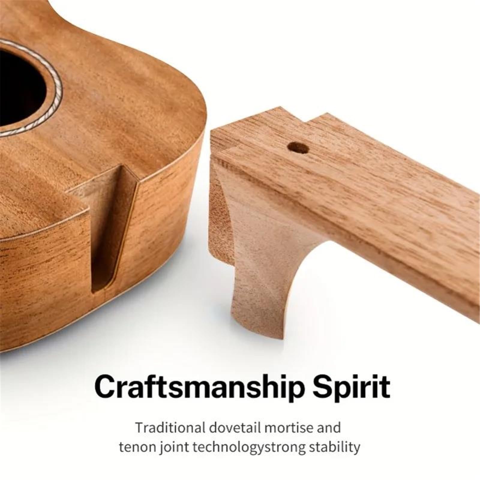 Ukulele Mahoń Fornir 26-calowy Zestaw Startowy Ukelele Zestaw Nylonowych Sznurków Ukulele Set(Wood)