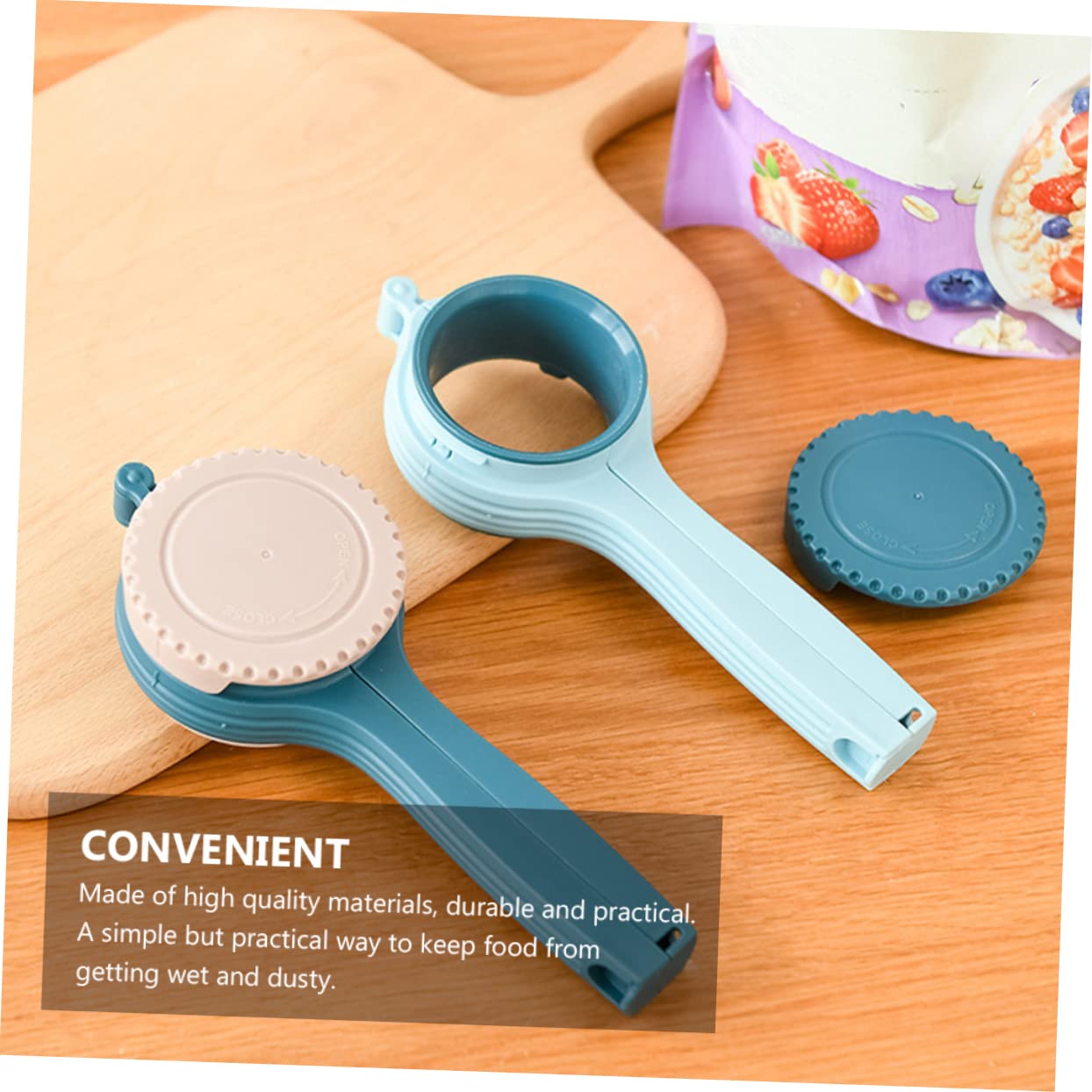 BRIGHTFUFU Reusable Food Sealer Clips Bag Nozzle Clamp Sealing Clamp for Air Sealed Bags