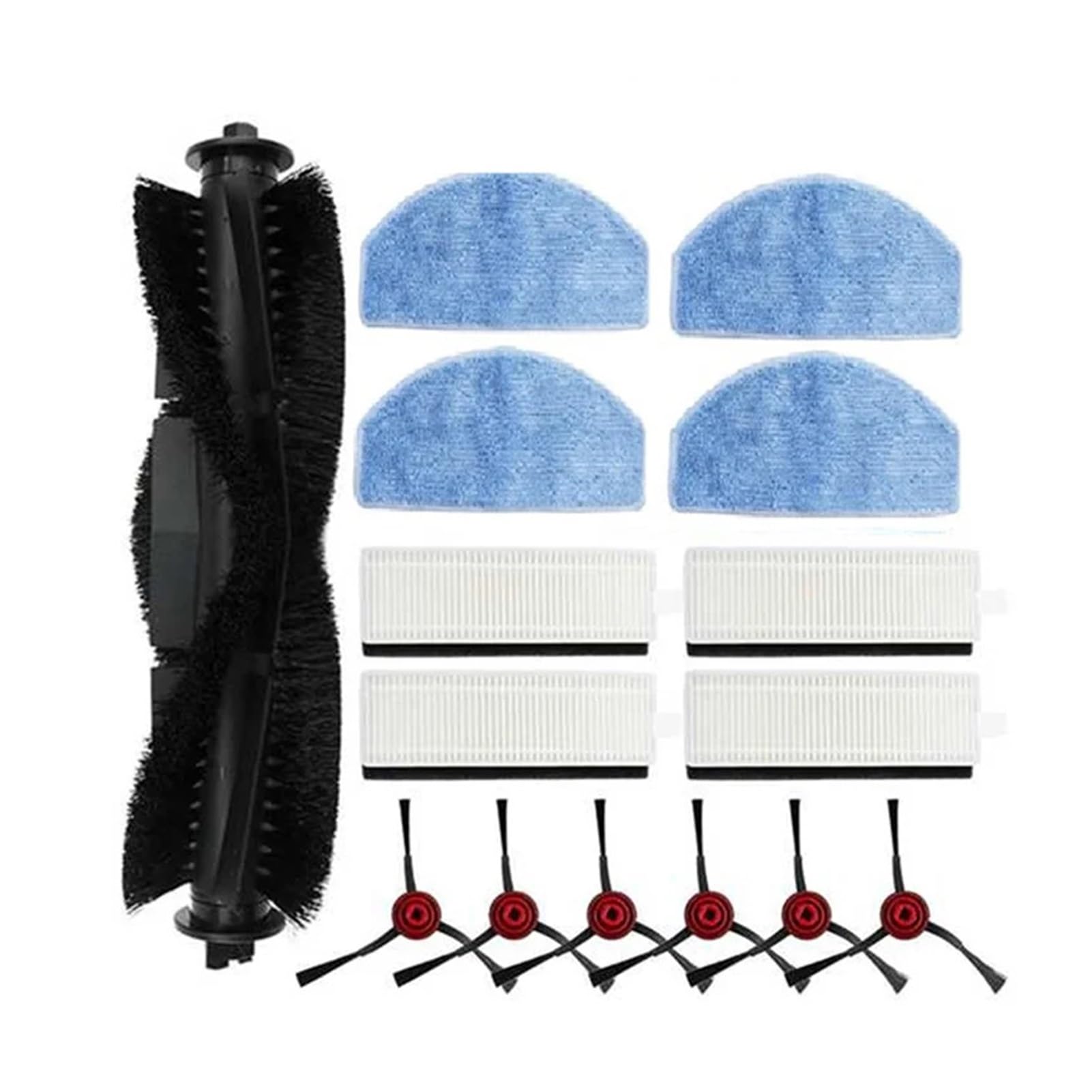 Compatible for Laresar & Lubluelu Robot Vacuums, A65T 15-Piece Main Side Brush Mop and Filter Accessories Set