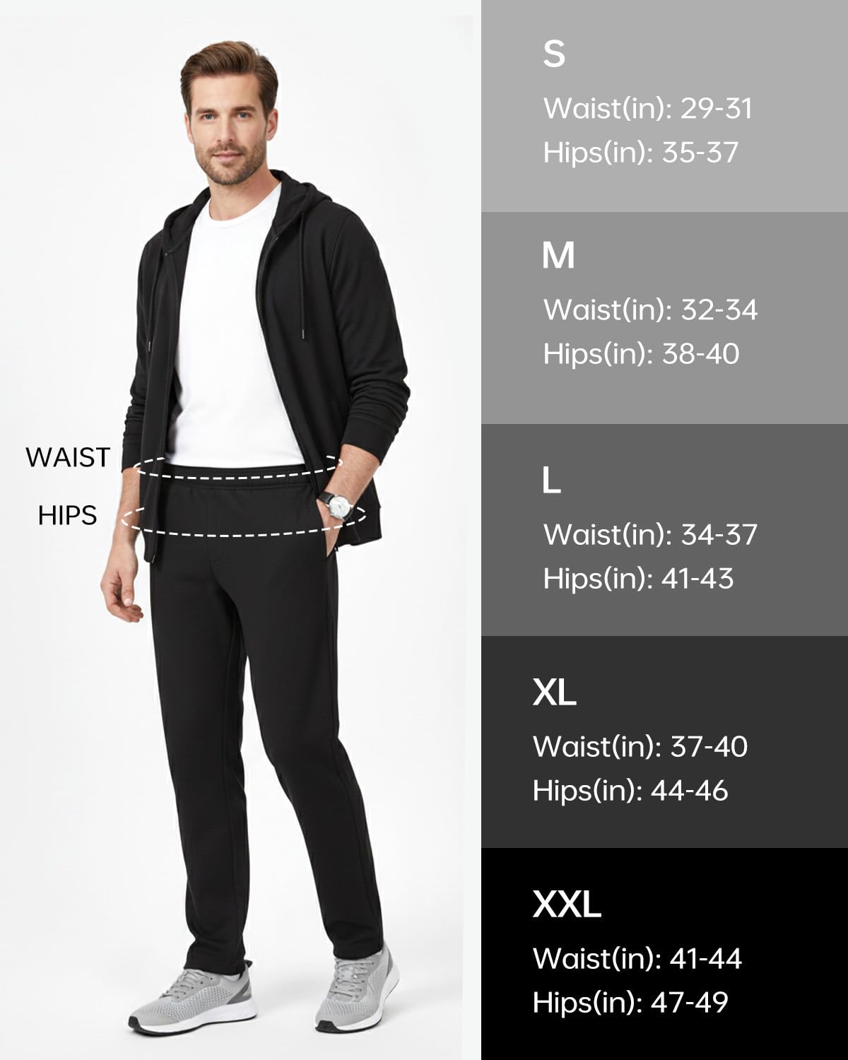 Zylioo Pantalones deportivos extralargos con bolsillos para hombre de más de 6 pies, parte inferior abierta, pantalones deportivos de pierna ancha para hombres altos