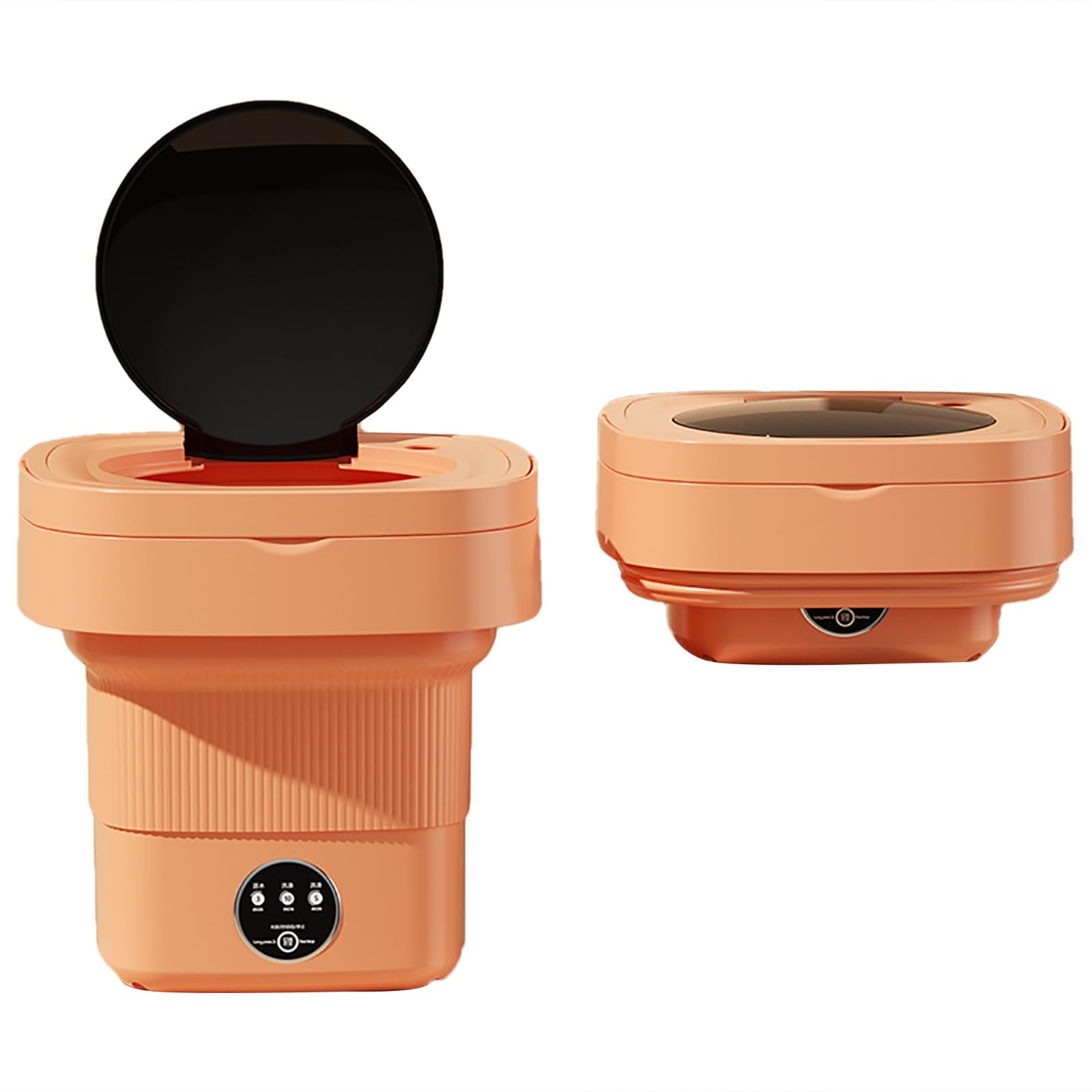 WHYATT Mini Lavadora Portatil con Centrifugado, Lavadora Secadora, para Calcetines, Ropa Interior, Ropa de Bebé(Orange)