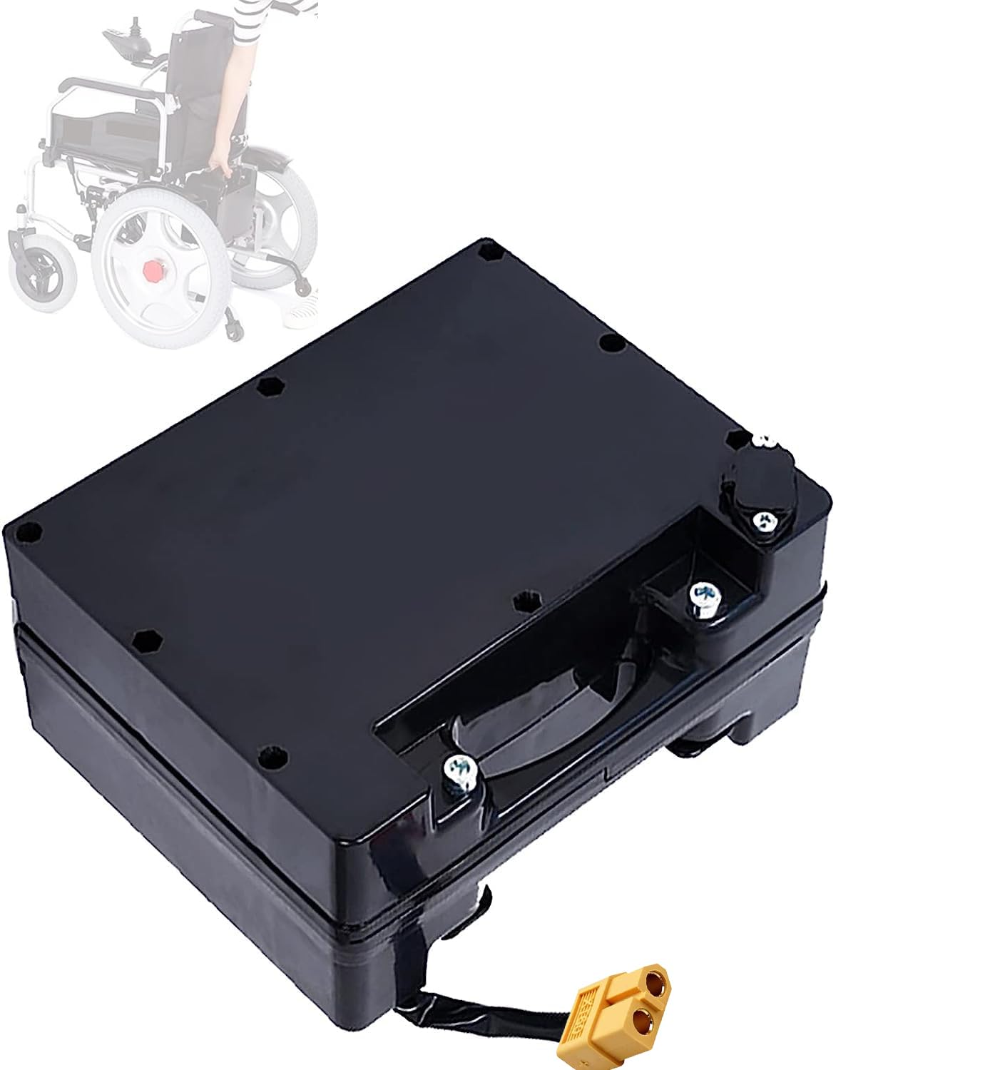 Paquete batería Litio 24V Batería para Silla Ruedas eléctrica 24 voltios, batería Iones Litio dedicada a sillas Ruedas eléctricas Batería de Plomo-ácido reemplazable,Xt60 Plug,25AH