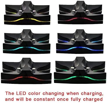 Dual Controller Charger Dock Station for PS4, Blue LED Charger Stand for PS4 Controller Dualshock 4 Charging Dock