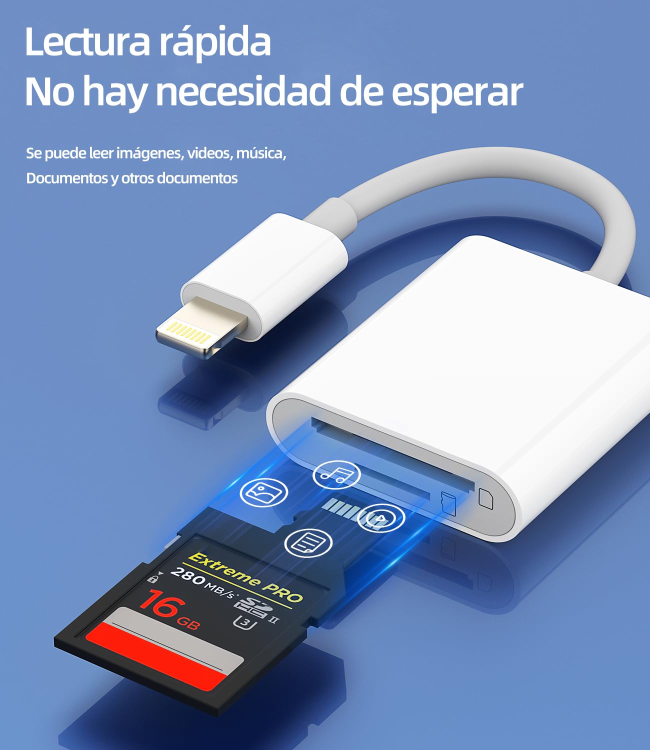 Lettore Di Schede SD Per IPhone, Adattatore Lightning A Fotocamera, Plug And Play, Trasferimento Bidirezionale, Certificato MFI, Compatibile Con IPhone E IPad