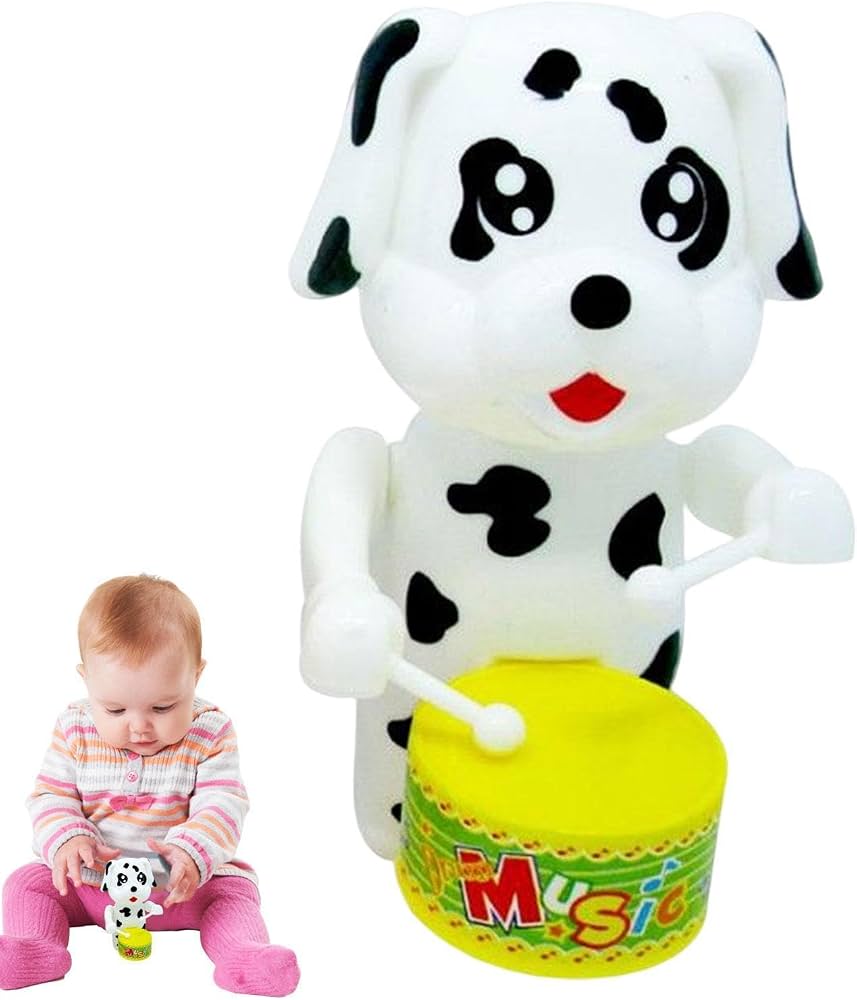 Jouet Lapin Mécanique à Remonter – Mignon, Sauteur, Tambourin, Pour Collection Et Surprise