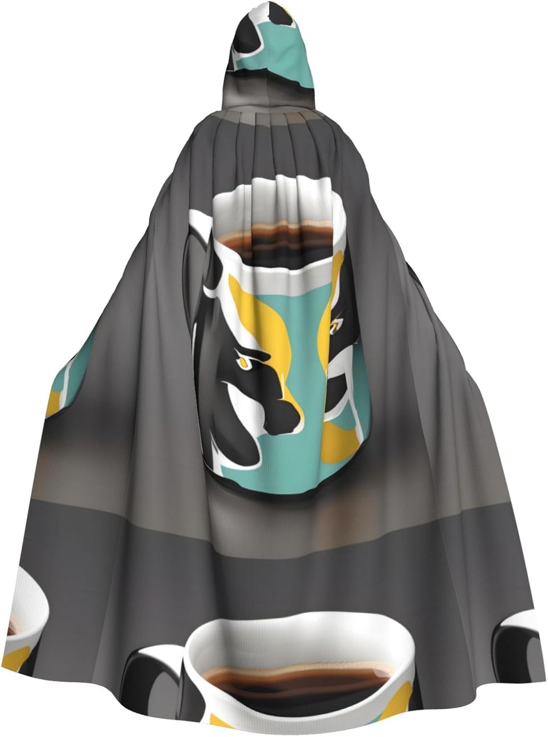 Mug Coffee Men Women Halloween Role Play Party Decoration Hooded Poncho