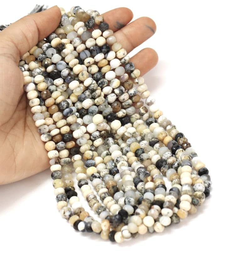 Perles de dendrite naturelle AAA enfilage et création bracelets colliers