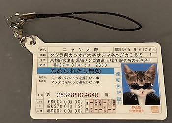 【超激レア】昭和レトロ　なめ猫キューピーストラップ　値下げ交渉→早い者勝ちです Amazon.co.jp: 元祖なめ猫 なめんなよ なめねこ レトロ 免許証