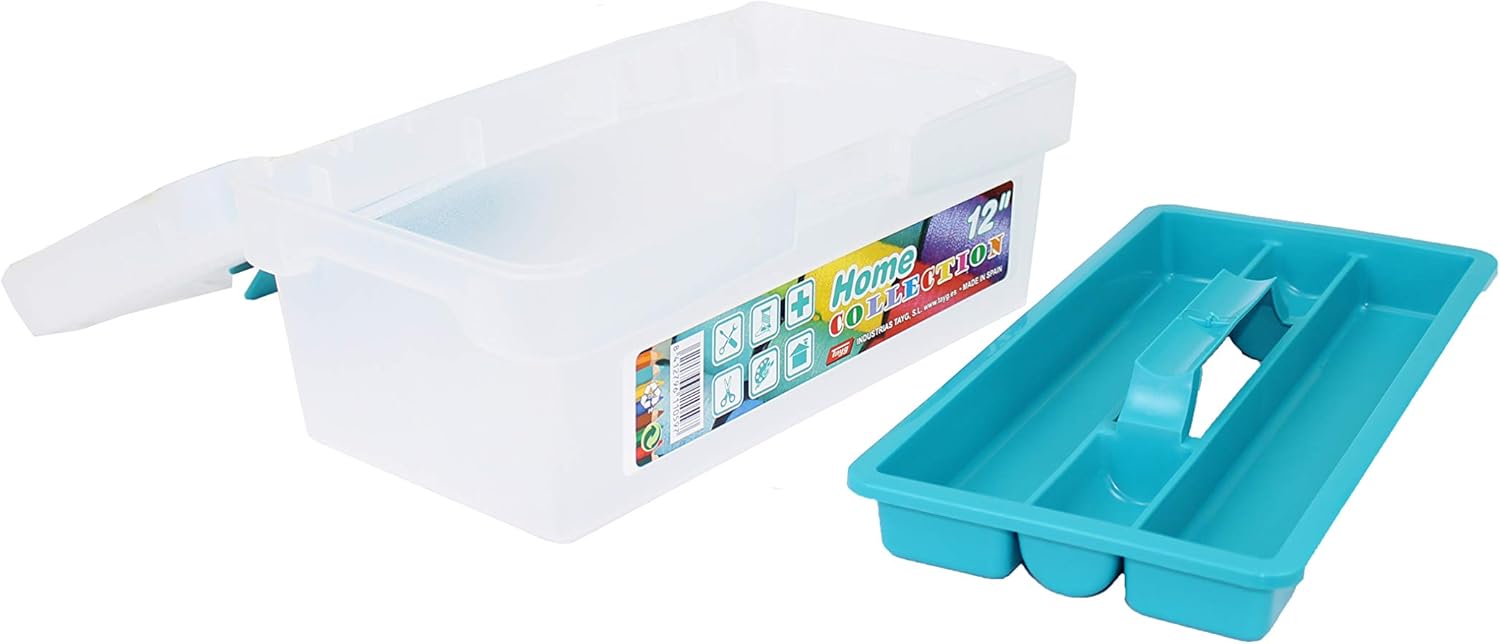 Tayg inch Tool Box Home 12, 290 x 170 x 127 MM, Blue/Clear, 110597 transparent