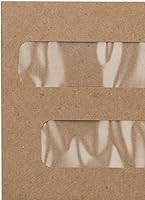 Vista 5 de LUXPaper Sobres de factura de doble ventana, despegar y prensar, 4 1/8 pulgadas x 9 1/8 pulgadas, bolsa de comestibles marrón, 70 libras, texto