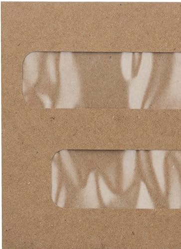 Miniatura 5 de LUXPaper Sobres de factura de doble ventana, despegar y prensar, 4 18 pulgadas x 9 18 pulgadas, bolsa de comestibles marrón, 70 libras, texto  1,000