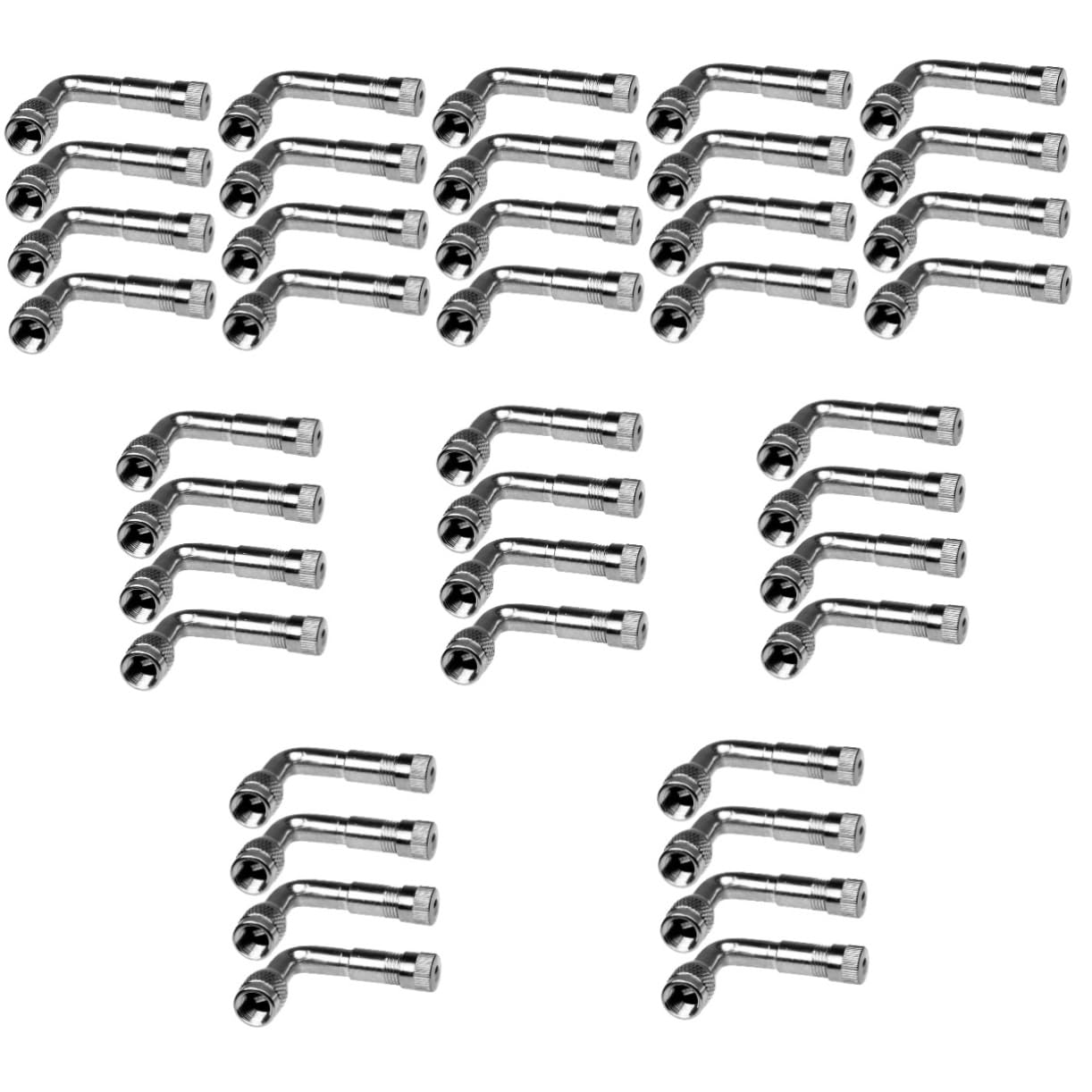 PartyKindom 40stücke Messing Ventilverlängerung Für Auto LKW Und Einfache Installation Hervorragende Dichtung Für Standardreifenventile Silber