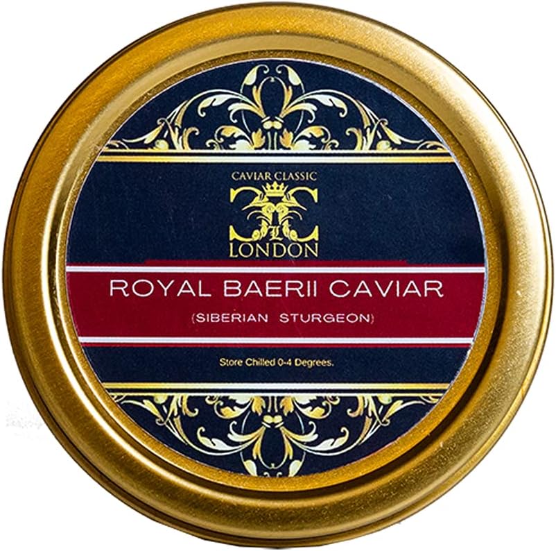 50 gr. Royal Baerii Caviar(Siberian Sturgeon)Free 1-2 Day std. delivery.