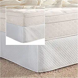 Saia Box Cama Casal Queen Matelada Ultrassônico Com Tampão Branco